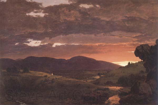 Frederic E.Church Twilight Short Arbiter Twixt Day and Night Norge oil painting art
